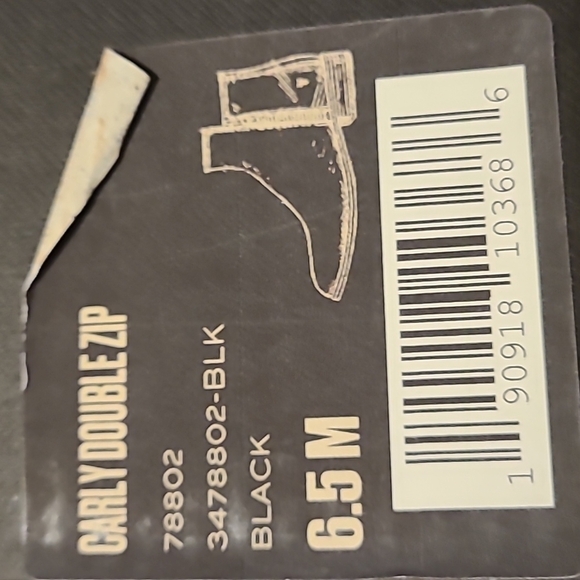 Frye Carly Double Zip Black Bootie 6.5 New With Box - Picture 7 of 7